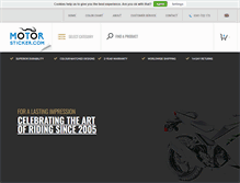 Tablet Screenshot of motorsticker.com
